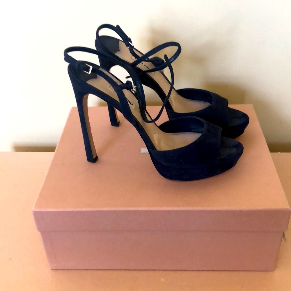 👡 Miu Miu suede platform stiletto